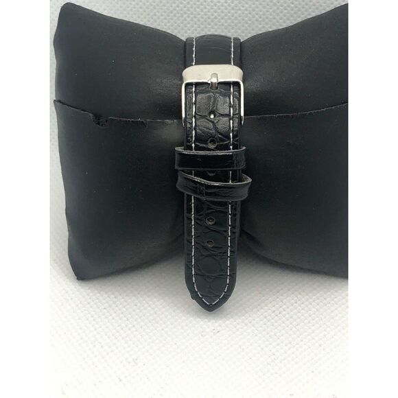 Fossil Q FTW1201 Women's Black Leather Analog Silver Dial Hybrid Smart Watch OL2 - Picture 4 of 9